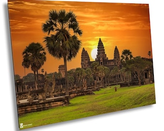Angkor Wat Sunrise Canvas Print, Fine Art Photography, Cambodia Wall Art