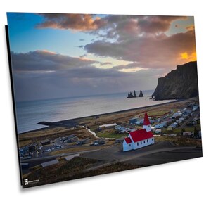 Iceland Photography, Vik i Myrdal Church, Travel Photography, Iceland Home Decor, Iceland Wall Art, Print Metal Acrylic & Canvas Prints