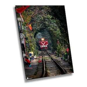 Train Street Hanoi, Vietnam, Canvas Print, Vietnam Fine Art Photography, Large Wall Art, Travel Photography, Vietnam Home Decor, Train Photo
