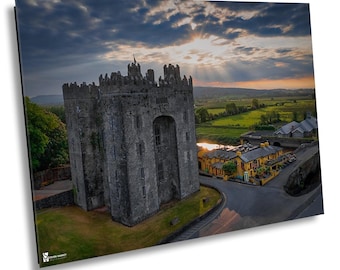 Bunratty Castle, County Clare Ireland, Ireland Photography, Castle Canvas Print, Travel Photography, Ireland Home Decor, Ireland Wall Art