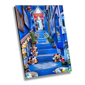 Chefchaouen Morocco, Morocco Photography, Canvas Wall Art, Travel Photography, Moroccan Home Decor, Blue City Landscape, Africa Photography
