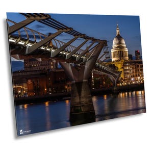 London Photography, London Photo Print , St. Pauls Cathedral, London Travel Photo, London Poster, Millennium Bridge