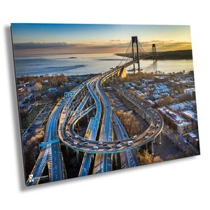 Verrazzano Narrows Bridge at Sunset,  NYC Canvas Print, NYC Cityscape, New York City Photography, New York City Wall Art, Home Decor