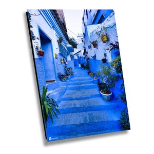 Chefchaouen Morocco, Morocco Photography, Canvas Wall Art, Travel Photography, Moroccan Home Decor, Blue City Landscape, Africa Photography