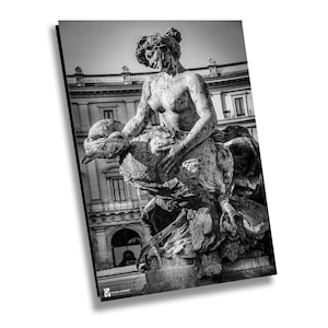 Piazza Repubblica Water Nymph Statue, Italy Canvas Print, Italy Photo, Italy Home Decor, Italy Photography Wall Art, Italy Wall Decor