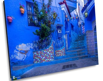 Chefchaouen Morocco, Morocco Photography, Canvas Wall Art, Travel Photography, Moroccan Home Decor, Blue City Landscape, Africa Photography