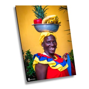 Fruit Lady of Cartagena, Cartegena Colombia Photography, Cartegena Photo, Colombia Wall Art, Cartegena Canvas Print, Colombian Home Decor