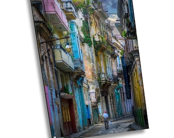 Havana Street Photography, Old Man Walking Home, Cuba Art Print