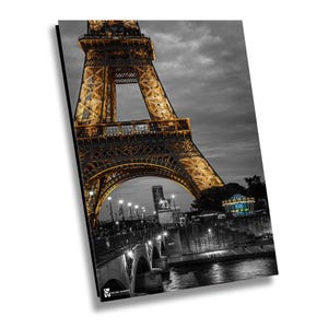 Golden Eiffel Tower Color Splash, Paris Canvas Print, Paris Home Decor, Paris Photography Wall Art, Paris Wall Decor, Paris France Photo