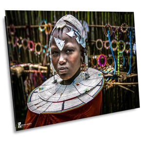 Maasai Woman Photo, Wedding Day in The Maasai Tribe Tanzania, Africa Canvas Print, African Wall Art, Maasai Women, Tribal Art, Wall Décor
