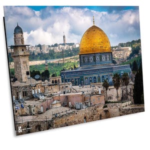 Dome of The Rock, Old City Jewish Quarter, Jerusalem Wall Art, Israel Photo, Holy Land Photo, Jerusalem Canvas Print, Jerusalem Home Decor