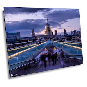 London Photography, London Photo Print , St. Pauls Cathedral, London Travel Photo, London Poster, Millennium Bridge