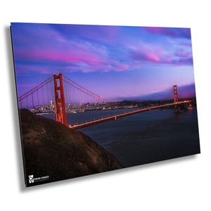 Twilight Golden Gate Bridge San Francisco California Skyline Wall Art Canvas Print, Fine Art Canvas Poster Wall, Canvas Wall Art Home Decor