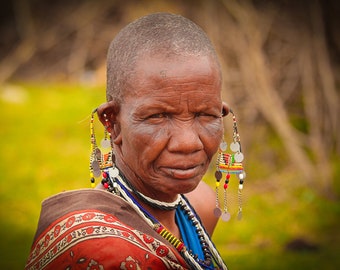 Maasai Women in The Masai Mara, Kenya Canvas Print