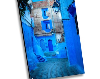 Chefchaouen Morocco Photography, Blue City Canvas Wall Art