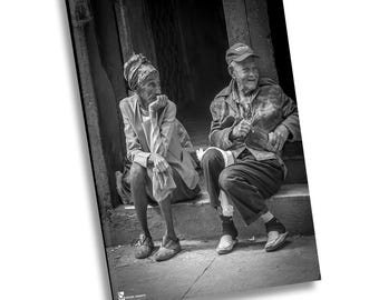 Havana Cuba Photography, Cuban Couple Fine Art, Canvas Print