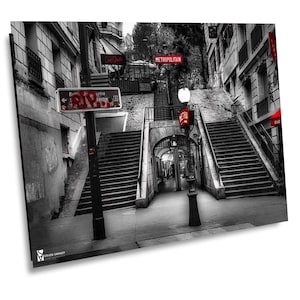 Lamarck-Calincourt Metro, Paris Canvas Print, Paris Home Decor, Paris Photography Wall Art, Paris Wall Decor, Paris France Photo