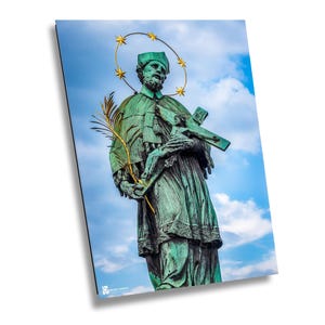 St. John of Nepomuk Statue, Prague cityscape, Prague canvas print, Prague wall art, , Prague Wall Hanging, Wall Decor, Prague Wall Decor