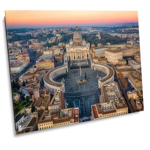 Sunrise at Vatican City, Italy Canvas Print, Italy Photo, Italy Home Decor, Italy Photography Wall Art, Italy Wall Decor, Italy Poster