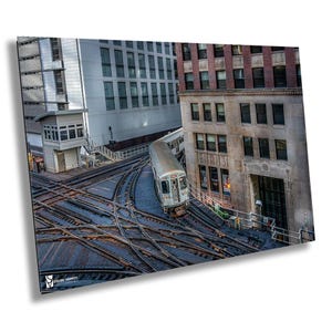 Chicago Loop L Trains, Chicago Canvas Print, Chicago Photography, Chicago Wall Art, Chicago Architecture Art, Fine Art Photography, Trains