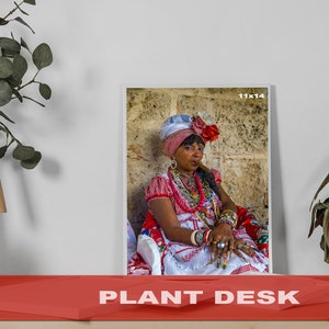 Cuba Photography, Colorful Women and her Cigar Cuba Photography, Havana Decor, Havana Streets, Havana Cuba Photo, Canvas Print image 3
