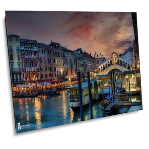 Grand Canal Rialto Bridge Panorama, Italy Canvas Print, Italy Wall Decor, Venice Italy Photo, Italy Canvas Print, Venice Italy Canvas Print