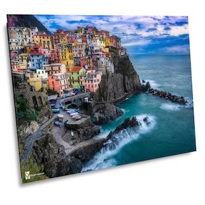 Colorful Houses of Manarola,Italy Canvas Print, Italy Home Decor, Italy Photography Wall Art, Italy Wall Decor, Cinque Terre Canvas Print