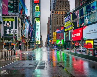 Ghost Town Broadway New York City Photo, NYC Cityscape, Photo, NYC Canvas Print, New York City Wall Art,  New York City Home Decor