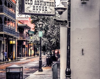 French Quarter Photography, New Orleans Canvas Print, Travel Photography, New Orleans Wall Art, Street Photography, Old Absinthe House