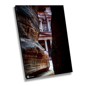Jordan Photography, Siq & The Treasury Building Petra, Canvas Print, Petra Jordan, Travel Photo,  Wall Art, Petra Photo, Gorgeous Photo
