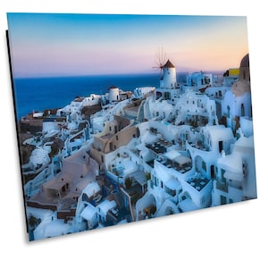 Greece Photography, Sunset in Santorini  Canvas Print, Greek Islands, Oia,  Fine Art Photography, , Living Room, Printable Wall Art