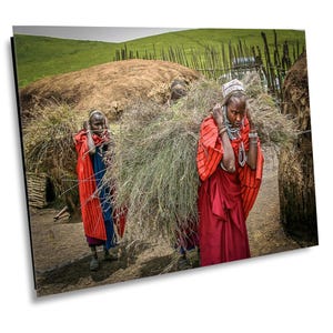 Maasai Women Serengeti National Park, Tanzania Canvas Print, African Wall Art Canvas, Fine Wall Art Photography, Tanzania Wall Décor