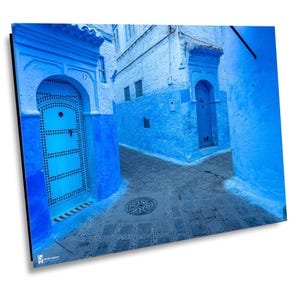 Chefchaouen Morocco, Morocco Photography, Canvas Wall Art, Travel Photography, Moroccan Home Decor, Blue City Landscape, Africa Photography