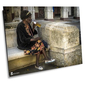 Cuban Photos, Lady on the Paseo del Prado, Havana Cuba, Havana Decor,  Fine Art Photography, Havana Streets, Havana Cuba Photo, Canvas Print