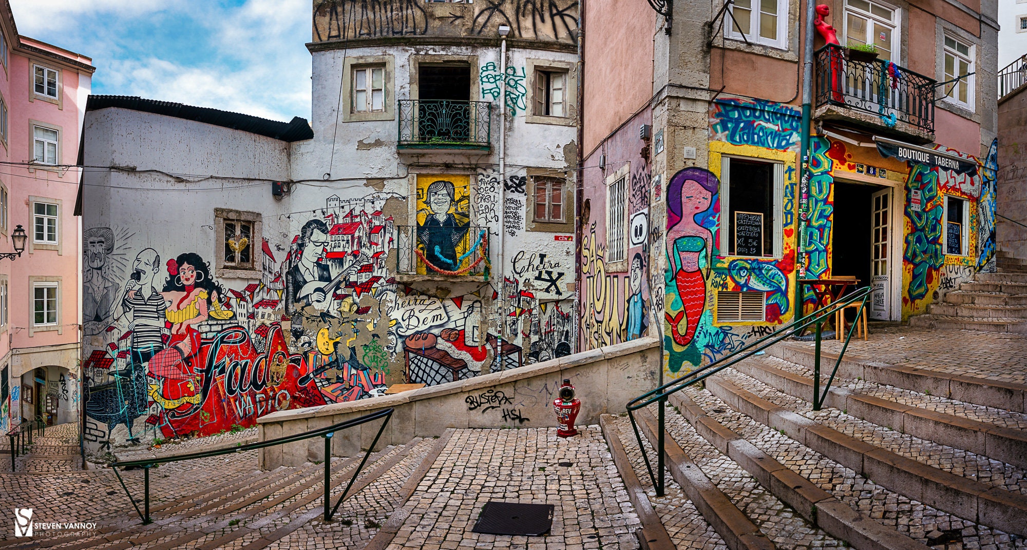 Fado Graffiti Alfama Portugal Photo, Portugal Photography, Portugal Canvas