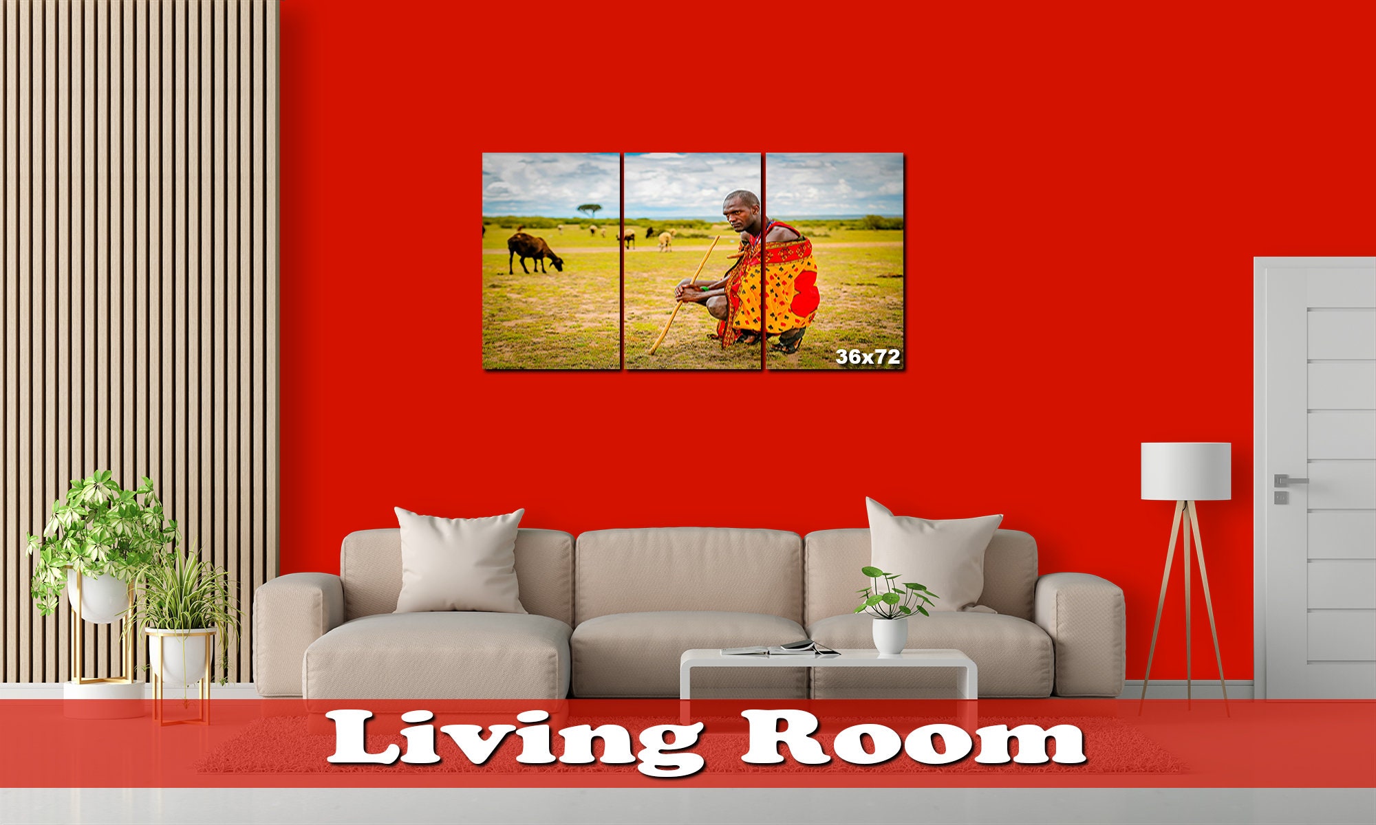 Maasai Tribe Leader in Masai Mara Kenya Canvas Print, Africa Wall Art