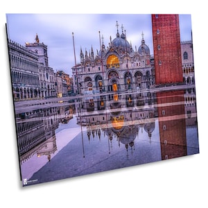 Piazza San Marco Acqua Alta Venice, Venice Italy Canvas Print, Italy Photo, Italy Home Decor, Italy Photography Wall Art, Venice Wall Decor