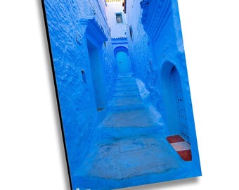 Chefchaouen Morocco Print, Blue Cityscape Photography, Moroccan Wall Art