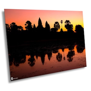 Sunrise at Angkor Wat Tempel Kambodscha, Leinwand Druck, Fine Art Fotografie, große Wandkunst, Reisefotografie, Bayon Style Home Decor