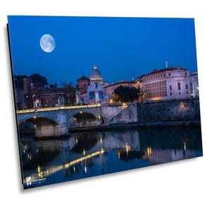 Italy Photograph, Vatican City Dome and the Tiber River Rome, Italy Canvas Print, Italy Photo, Italy Home Decor, Italy Photography Wall Art