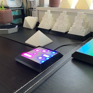 Customizable BLACK Magnetic Linkable Pyramid LED Add-On Lamp