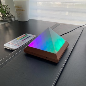 NEW COPPER Customizable Magnetic Colorful 3D Printed Pyramid LED Mood Lamp