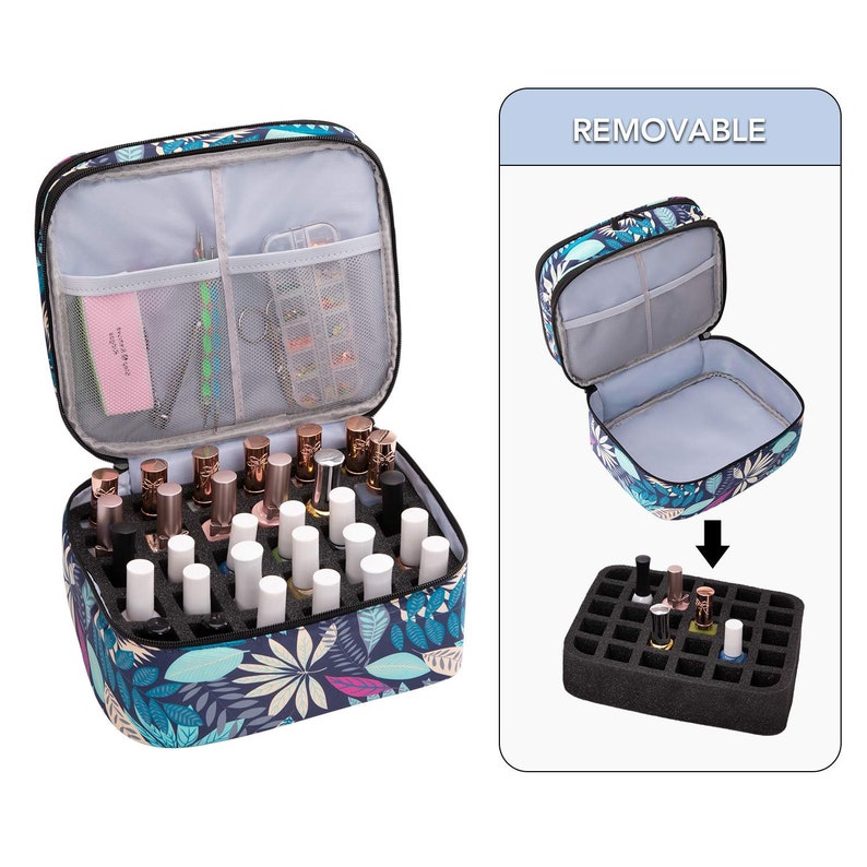 Portable Nail Polish Carrying Case Holds 30 Bottles Double Etsy