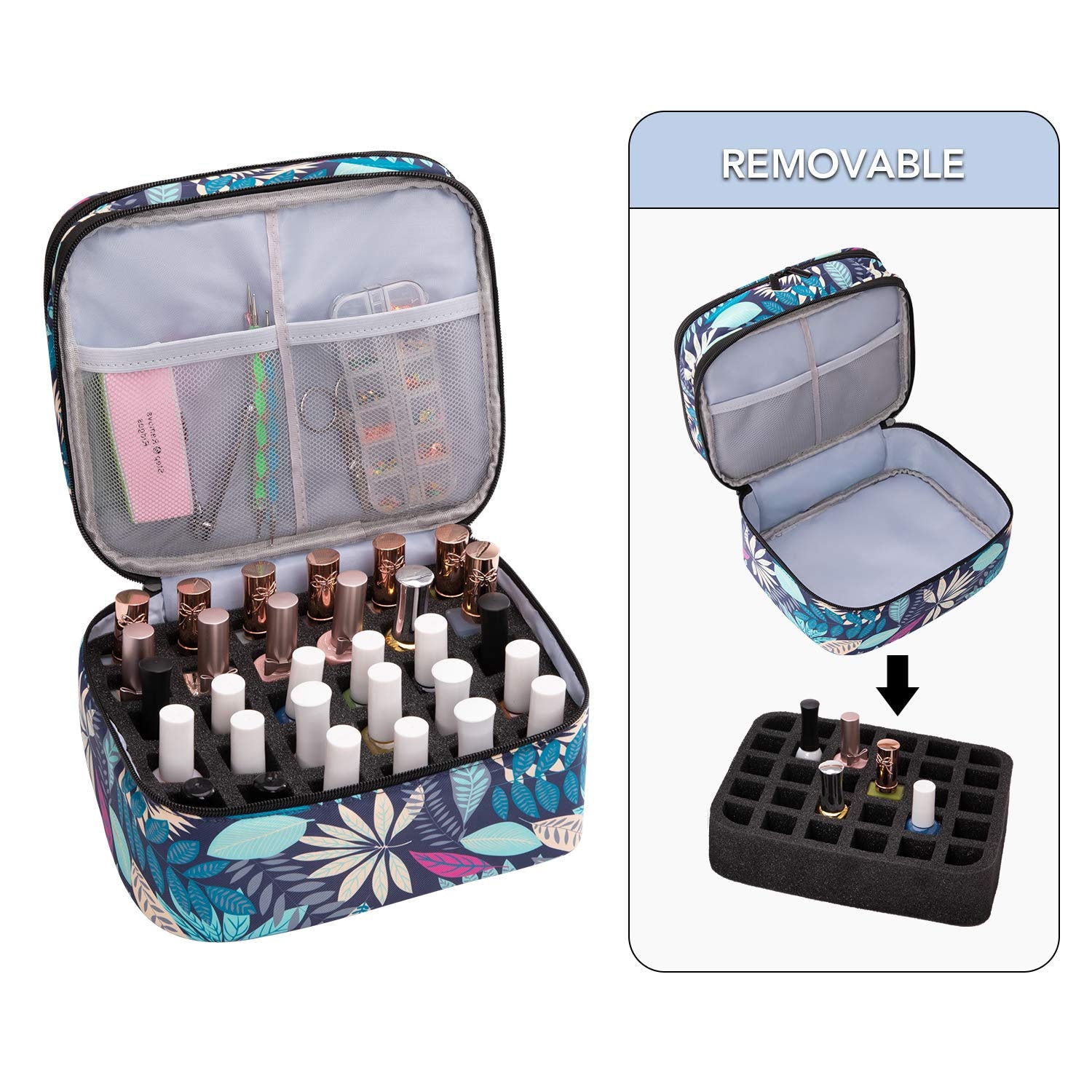 Portable Nail Polish Carrying Case Holds 30 Bottles Double Etsy UK