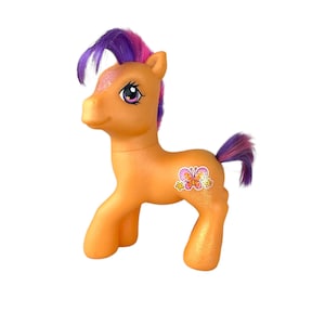 Scootaloo Orange Glitter Butterfly My Little Pony G3 2005 Hasbro OOAK