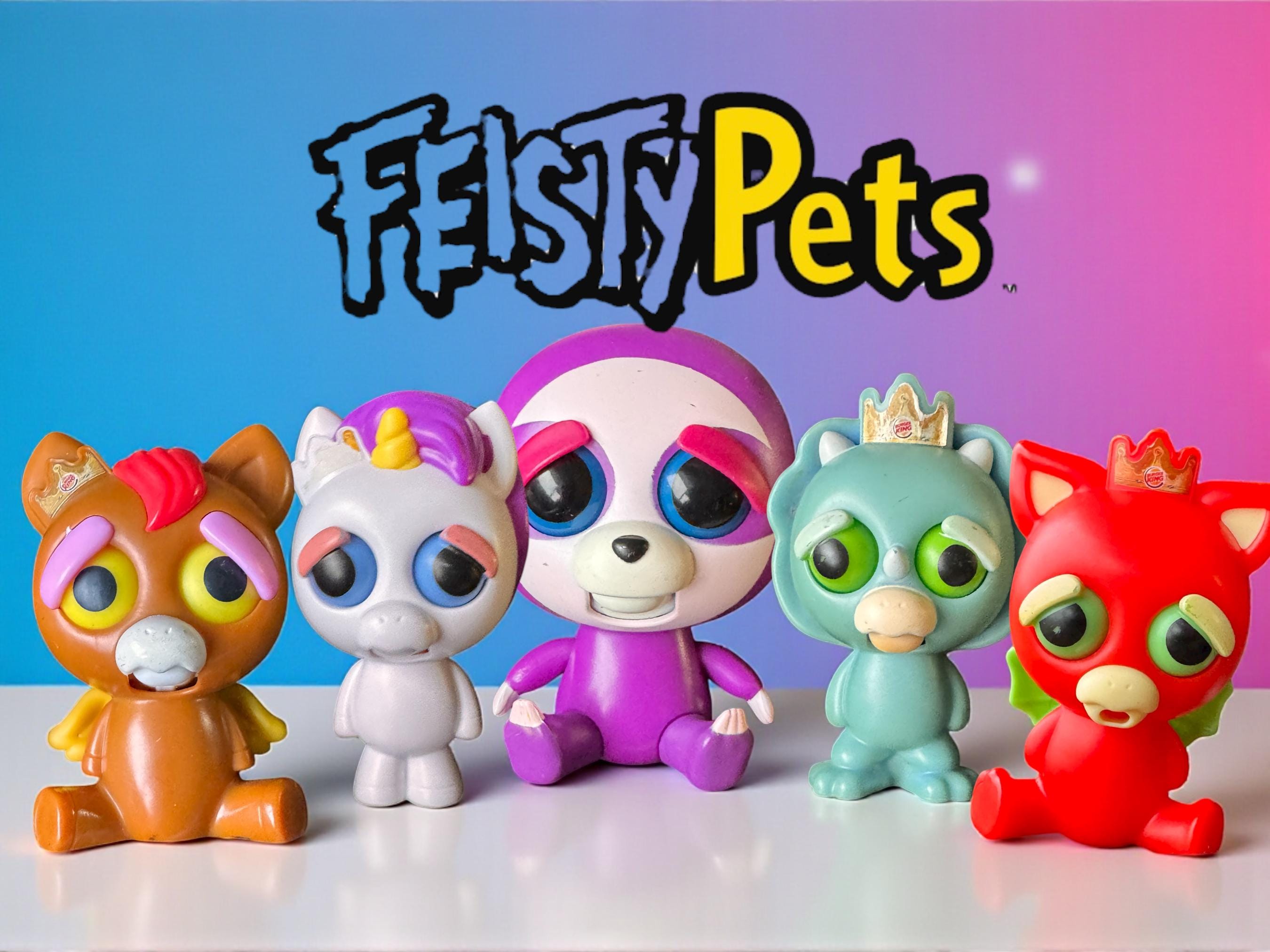 Feisty Pets 青いネコ　バーガーキング Feisty Pets Burger King Toy – 2020 King Jr. Meal Collectible