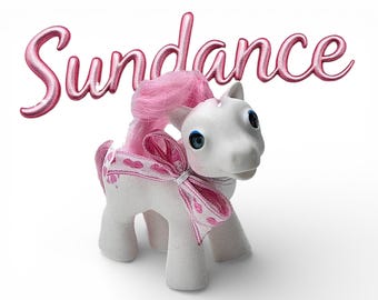 G1 Cuddles My Little Pony Baby Mint Green Pony With Pink Hair and
