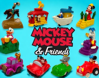 Micky’s Birthday Wind Up Racers Disney McD 1989 Pull Back Cars You Pick