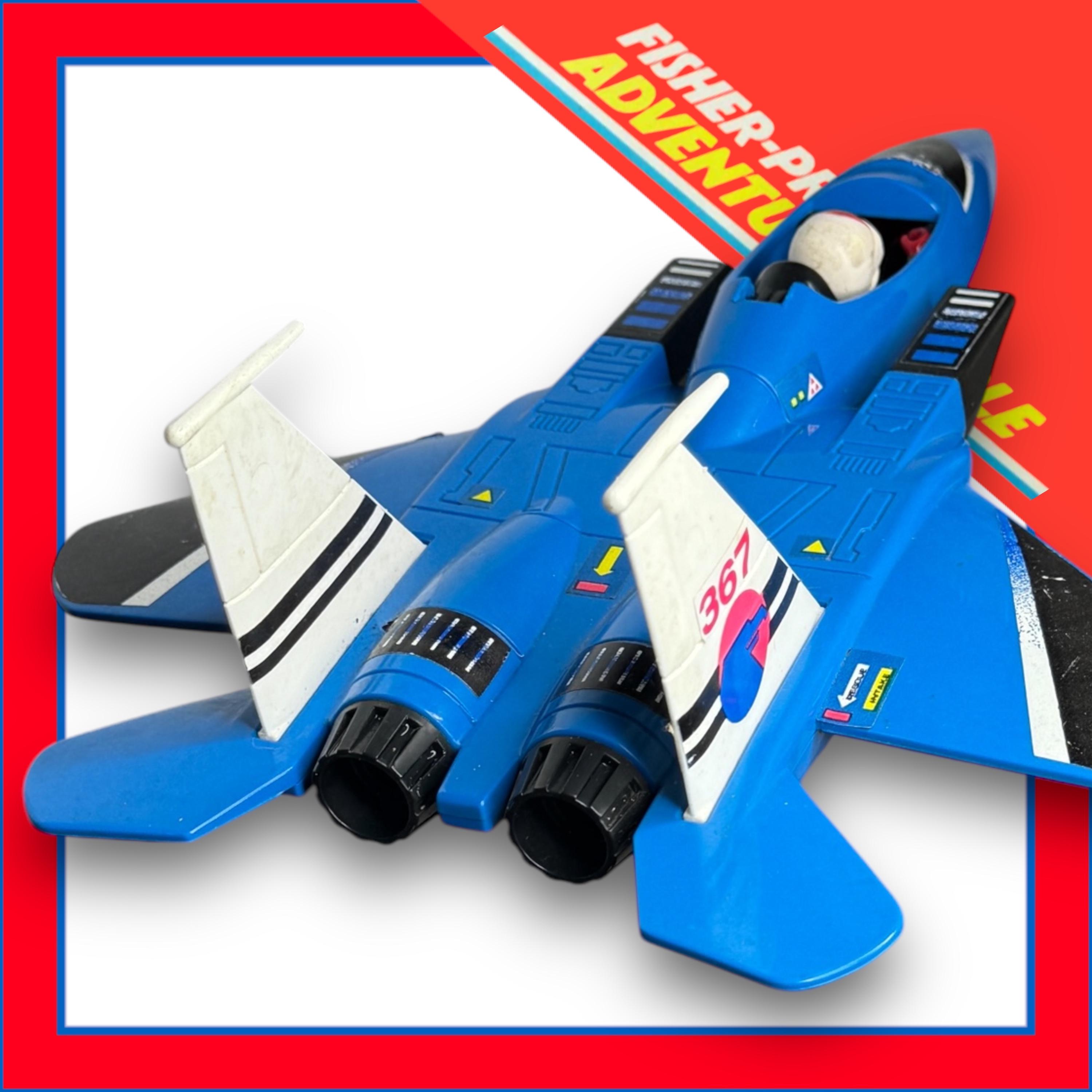 Turbo Hawk Jet Airplain With Jet Pilot Figure 1982 Adventure