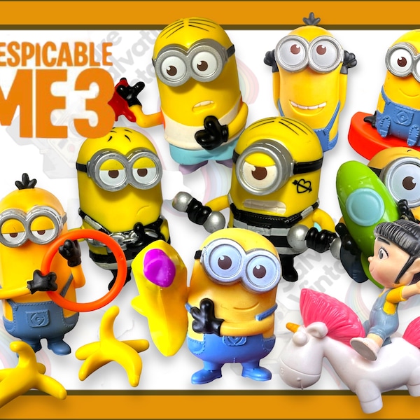 McDonalds, Despicable M3, Minions, Jouets Happy Meal, Illumination Divertissement, Promotion de la franchise - à vous de choisir